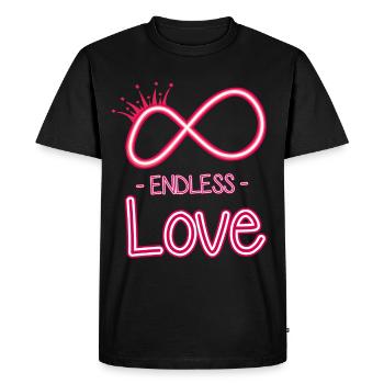 symbole de l’amour éternel - T-shirt Premium bio Homme - noir - Devant - Nico (187cm)