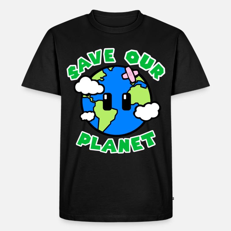 Save Our Planet - Männer Premium Bio T-Shirt - Schwarz