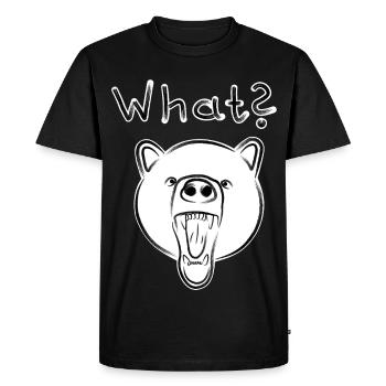 Grizzly Bear with WHAT? - bright - Men's Premium Organic T-Shirt - black - Front - Nico (187cm)
