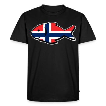 Norvège Pêche Pêche à la ligne Pêche - T-shirt Premium bio Homme - noir - Devant - Nico (187cm)