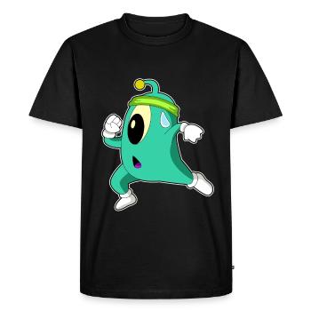 Jogging extraterrestre sport de jogging - T-shirt Premium bio Homme - noir - Devant - Nico (187cm)