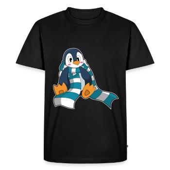 Écharpe d’hiver Pingouin - T-shirt Premium bio Homme - noir - Devant - Nico (187cm)
