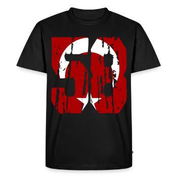Sivas 58 used - Men's Premium Organic T-Shirt - black - Front - Nico (187cm)