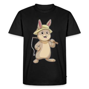 Canne à pêche Bunny Angler Canne à pêche - T-shirt Premium bio Homme - noir - Devant - Nico (187cm)