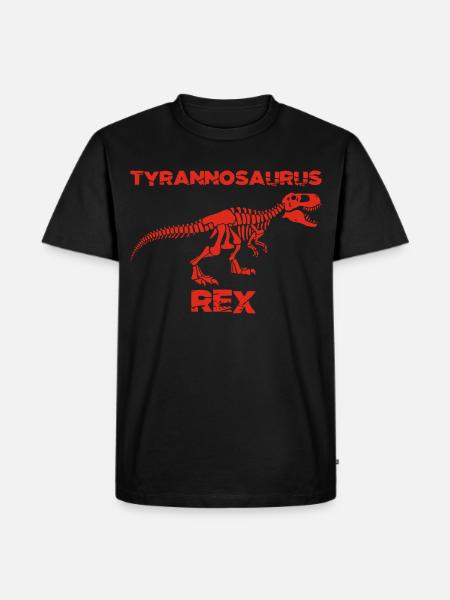 Red tyrannosaurus skeleton - Men's Premium Organic T-Shirt - black