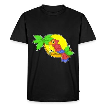 Papagei Kokosnuss - T-shirt Premium bio Homme - noir - Devant - Nico (187cm)