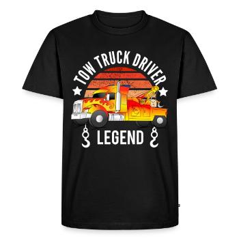 Légende de conducteur de dépanneuse - T-shirt Premium bio Homme - noir - Devant - Nico (187cm)