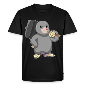 Mole Artisan Hammer Craft - Men's Premium Organic T-Shirt - black - Front - Nico (187cm)