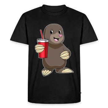Mole cup to go - Men's Premium Organic T-Shirt - black - Front - Nico (187cm)