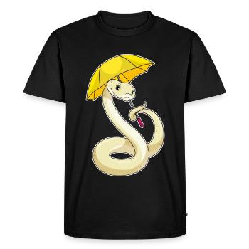 Snake Umbrella - Men's Premium Organic T-Shirt - black - Front - Nico (187cm)