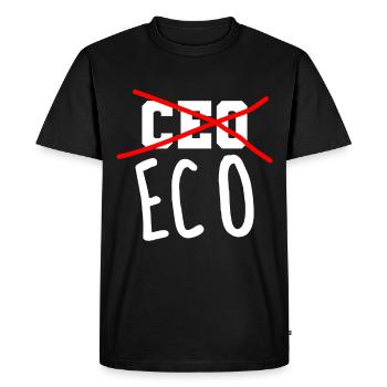 pas PDG plus de sensibilisation à l’environnement ECO - T-shirt Premium bio Homme - noir - Devant - Nico (187cm)