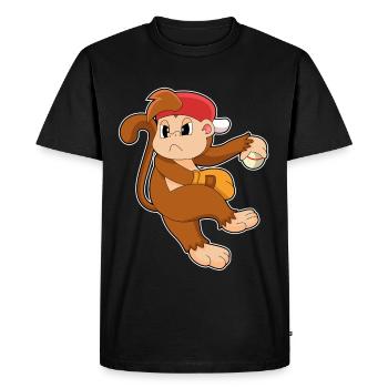 Monkey Baseball Baseball Glove - Men's Premium Organic T-Shirt - black - Front - Nico (187cm)