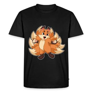 Drôle de renard - T-shirt Premium bio Homme - noir - Devant - Nico (187cm)