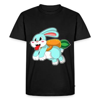 Carotte Lapin - T-shirt Premium bio Homme - noir - Devant - Nico (187cm)