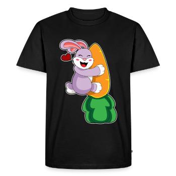 Lapin Carotte - T-shirt Premium bio Homme - noir - Devant - Nico (187cm)