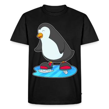 Patins de patinage Penguin - T-shirt Premium bio Homme - noir - Devant - Nico (187cm)