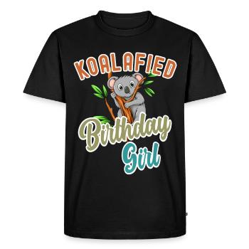 Koalafied Birthday Girls Qualified Pun Cute and Fu - Men's Premium Organic T-Shirt - black - Front - Nico (187cm)