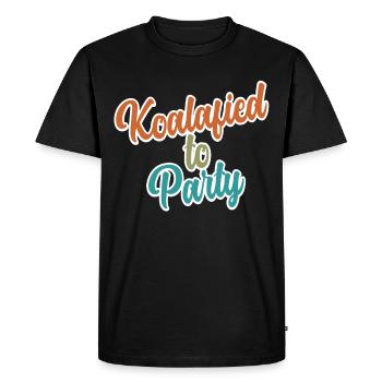 Koalafied to Party Qualified Pun Cute and Funny Ko - Men's Premium Organic T-Shirt - black - Front - Nico (187cm)