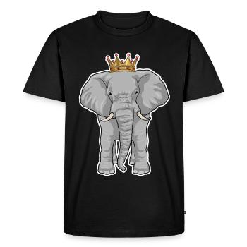 Couronne d’éléphant - T-shirt Premium bio Homme - noir - Devant - Nico (187cm)