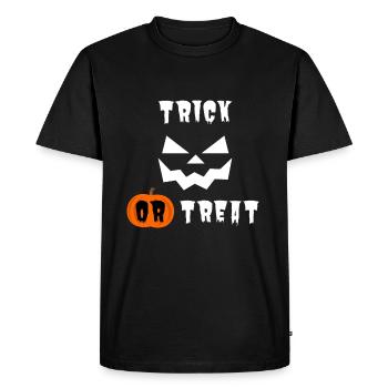 Halloween Trick or Treat - Men's Premium Organic T-Shirt - black - Front - Nico (187cm)