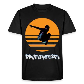 Parkour - Men's Premium Organic T-Shirt - black - Front - Nico (187cm)