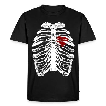 squelette - T-shirt Premium bio Homme - noir - Devant - Nico (187cm)