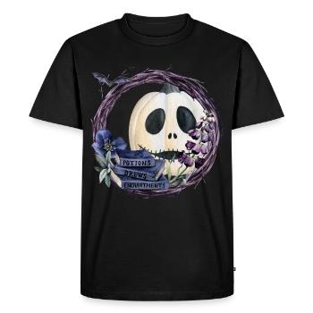 Citrouille d’Halloween - T-shirt Premium bio Homme - noir - Devant - Nico (187cm)