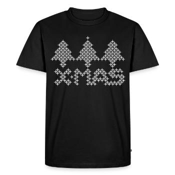 xmas tree christmas christmas icon graphic icon - Men's Premium Organic T-Shirt - black - Front - Nico (187cm)