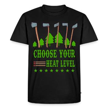 Choose your heating level, Heating 2022 - Men's Premium Organic T-Shirt - black - Front - Nico (187cm)