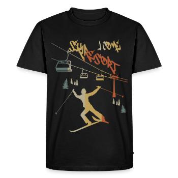 Ski holiday I'm coming ! - Men's Premium Organic T-Shirt - black - Front - Nico (187cm)