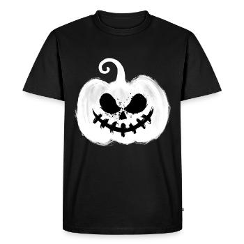 Citrouille effrayante - T-shirt Premium bio Homme - noir - Devant - Nico (187cm)