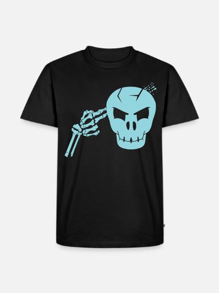 Skull head shot - Men's Premium Organic T-Shirt - black
