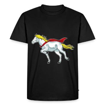 Courses hippiques - T-shirt Premium bio Homme - noir - Devant - Nico (187cm)