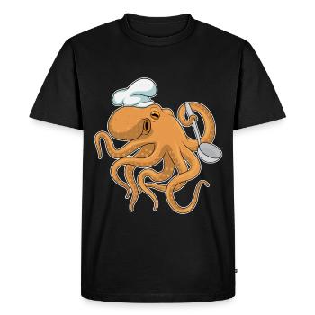 Cuillère de cuisson pour poulpe - T-shirt Premium bio Homme - noir - Devant - Nico (187cm)