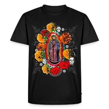Halloween Jour des morts Guadalupe - T-shirt Premium bio Homme - noir - Devant - Nico (187cm)