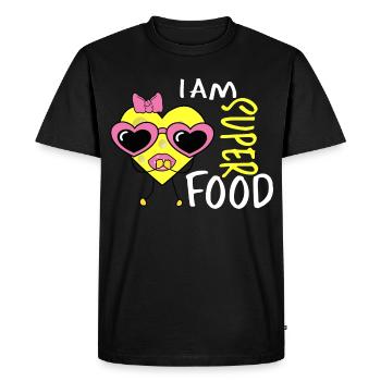 Cœur de fromage - T-shirt Premium bio Homme - noir - Devant - Nico (187cm)