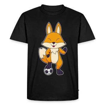 Fuchs Football Player Football - Men's Premium Organic T-Shirt - black - Front - Nico (187cm)