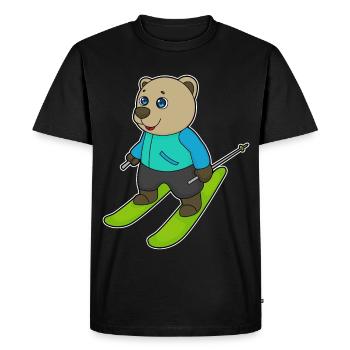 Bear Skier Skier Skier - T-shirt Premium bio Homme - noir - Devant - Nico (187cm)