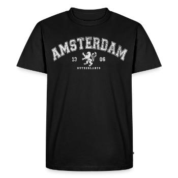 Amsterdam Pays-Bas - T-shirt Premium bio Homme - noir - Devant - Nico (187cm)