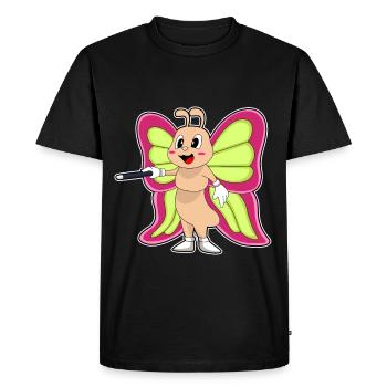 Butterfly Wizard Wand - Men's Premium Organic T-Shirt - black - Front - Nico (187cm)