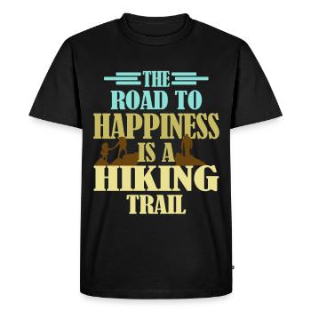 Trail Hiking Wanderer Saying for hikers - Men's Premium Organic T-Shirt - black - Front - Nico (187cm)