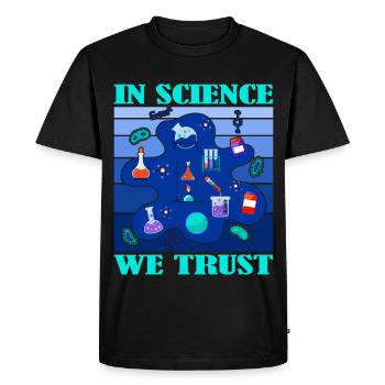 Études du laboratoire de recherche scientifique - T-shirt Premium bio Homme - noir - Devant - Nico (187cm)