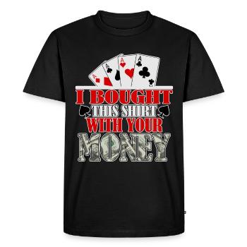 Poker Casino Poker Play Poker Poker Players - Men's Premium Organic T-Shirt - black - Front - Nico (187cm)