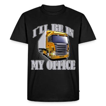 KLW camionneur camion disant - T-shirt Premium bio Homme - noir - Devant - Nico (187cm)