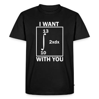 I Want 69 With You Funny Math Integral - Men's Premium Organic T-Shirt - black - Front - Nico (187cm)