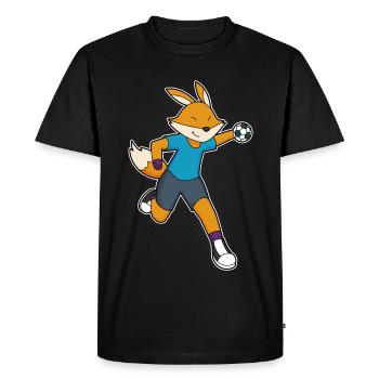 Fuchs Handball Player Handball - Men's Premium Organic T-Shirt - black - Front - Nico (187cm)