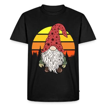 Noël Nain Gnome Vintage - T-shirt Premium bio Homme - noir - Devant - Nico (187cm)