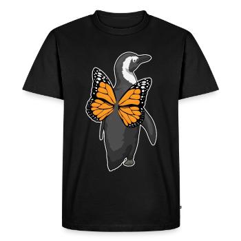Ailes de papillon de pingouin - T-shirt Premium bio Homme - noir - Devant - Nico (187cm)