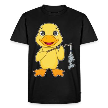 Pêche au poisson canard pêcheur - T-shirt Premium bio Homme - noir - Devant - Nico (187cm)