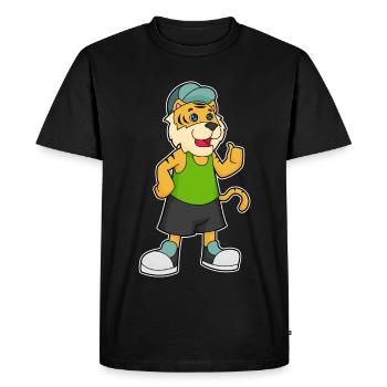 École des Tigres pour les Élèves Casquettes - T-shirt Premium bio Homme - noir - Devant - Nico (187cm)